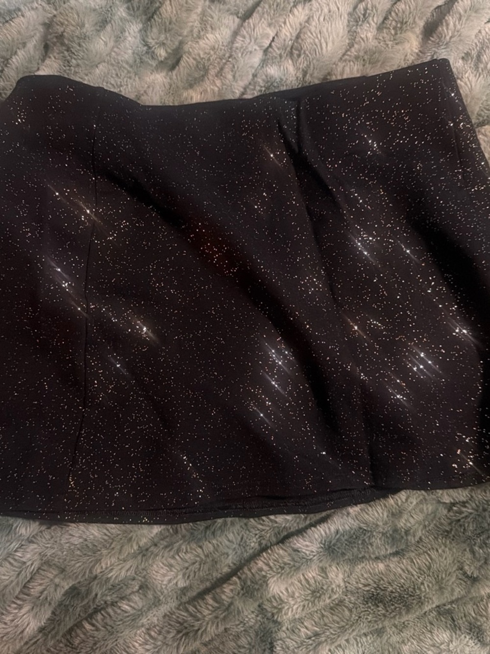 American Eagle Outfitters Black Glitter Mini Skort